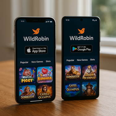 WildRobin Casino - Mobilní aplikace - iOS a Android