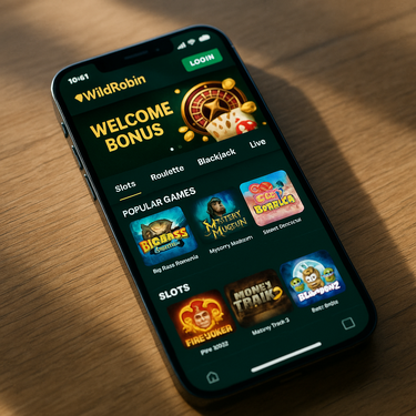WildRobin Casino - Mobilní verze - Responzivní web pro iOS a Android